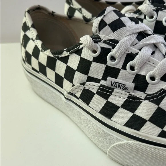 Vans Black and White Checkered Sneakers - Picture 4 of 7